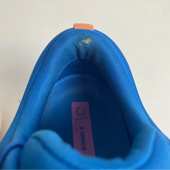 Hoka Bondi 8 Running Shoes Women's Size 10B Blue Pink Sneakers Gym - Picture 9 of 12